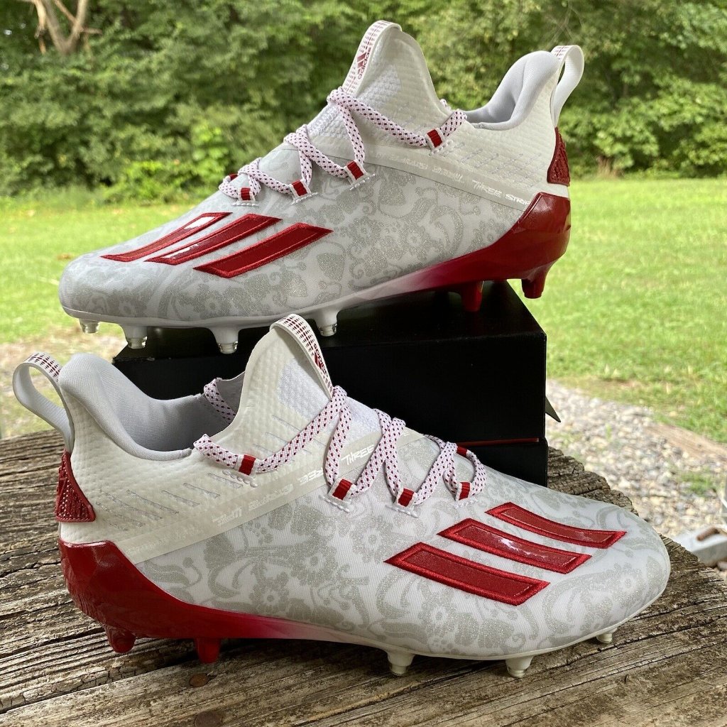 Adidas Adizero Reign Young King Football Cleats Fu6708 Floral Red Men's Size 8